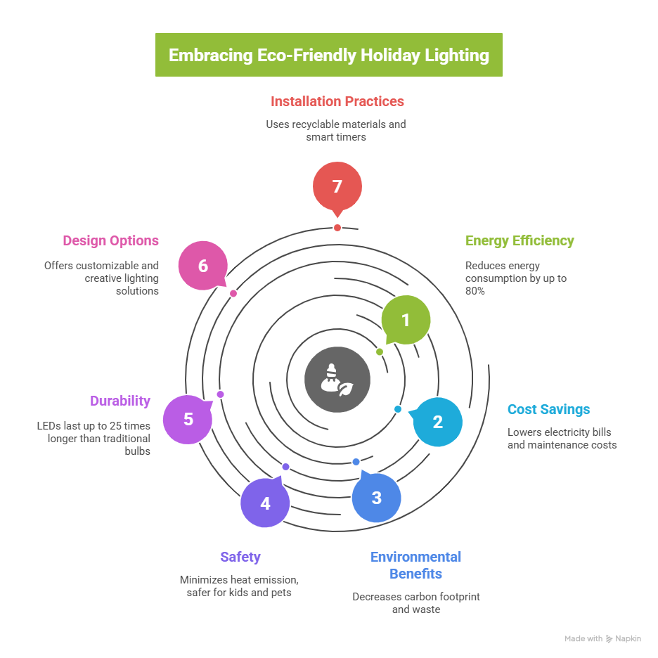 Eco-Friendly Holiday Light Installation