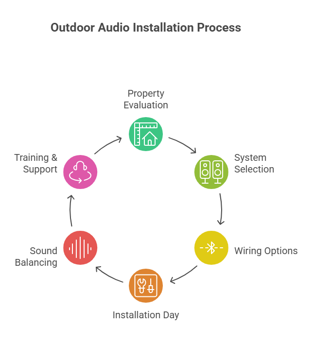 Complete Outdoor Audio Installation Process